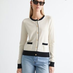 &otherstories Cream and Black Cardigan